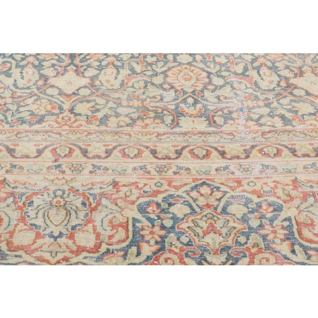 Blue Antique Persian Kerman Rug, 11'03 X 16'04 For Sale - Image 8 of 12