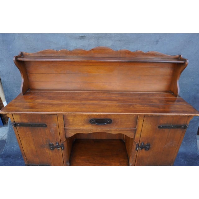 Rustic 1930s Classic Monterey Sideboard in Smokey Maple For Sale - Image 3 of 10