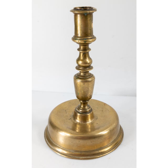 We are selling this gorgeous well bodied Spanish 17th century dome top based candlestick. This brass stick has beautifully...
