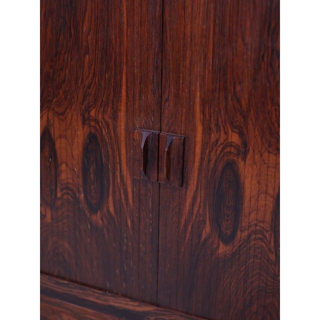 Danish Highboard with Bar and Tambour Doors in Kingwood, 1960s For Sale - Image 11 of 18