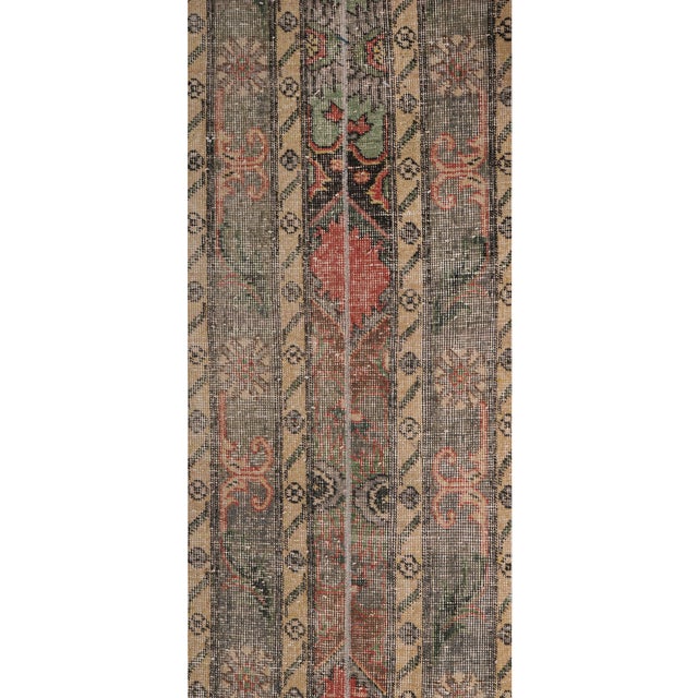 Textile 1960s Distressed Extra Long Turkish Runner Rug - Stair Rug 1'7'' X 23'4'' For Sale - Image 7 of 12