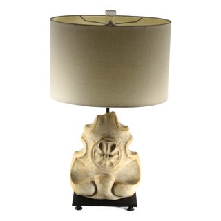 17th / 18th C. Baroque Carved Marble Frontispiece Corbel Mounted as a Lamp For Sale