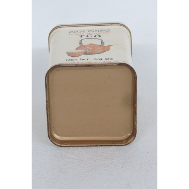 John Wagner and Sons Small Empty Tea Tin for Cha Ching Chinese Restaurant 4925b For Sale - Image 11 of 12