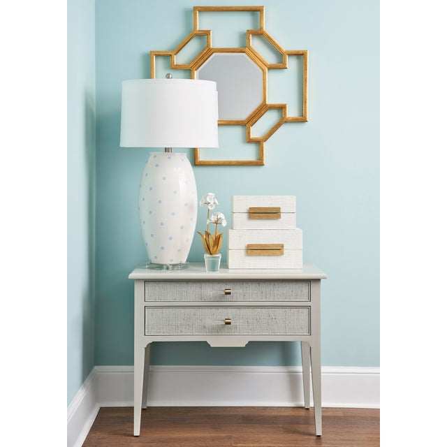 Contemporary Raffia Boxes - White, Set of 2 For Sale - Image 3 of 12