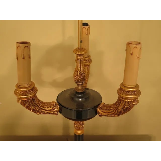 1990s Regency Style Brass Table Lamp For Sale - Image 4 of 12