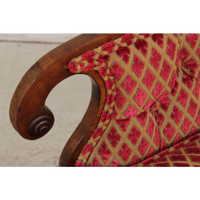 Brown Antique English 19th C. Mahogany Fainting Couch Recamier For Sale - Image 8 of 18