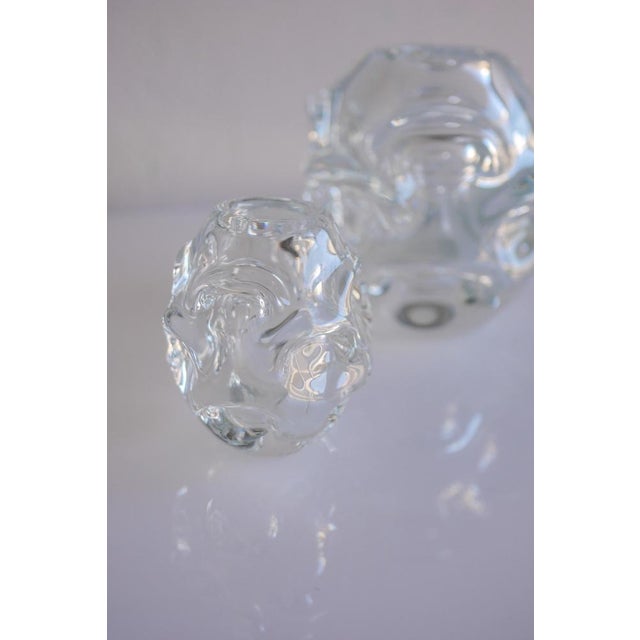 Small Mid-Century Modern Handmade Clear Crystal Vase by Börne Augustsson for Åseda For Sale - Image 8 of 11