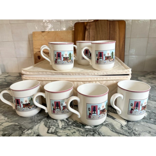 1990's Villeroy and Boch Naïf Christmas Tea, Sandwich, Pastries Sweets Set For Sale - Image 9 of 13