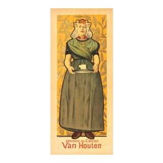 Adolph Willette “Cacao Van Houten” Original 1896 Poster Chaix For Sale