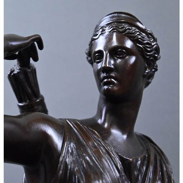 Black After Leochares, Diana the Huntress, Late 19th Century, Bronze For Sale - Image 8 of 18
