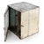 This cubic display case in weathered wood exudes a timeless authenticity, ideal for enhancing a rustic, industrial or...