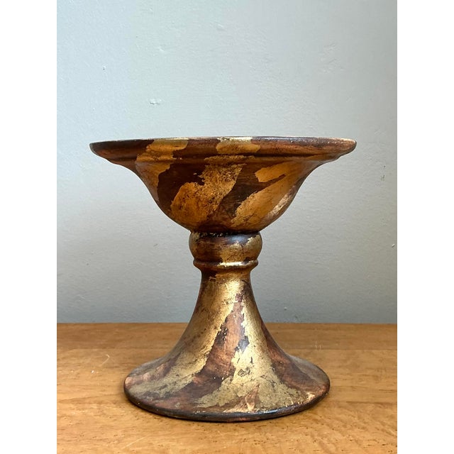 This striking vintage pedestal bowl, part of the "Italia Collection" by GEAR, is a sophisticated blend of classical...