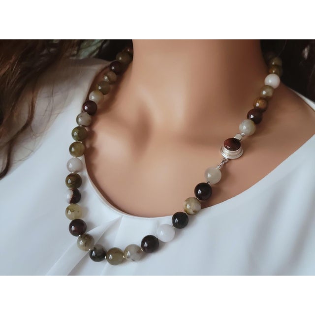 2020s Multi-Color Pietersite Necklace For Sale - Image 5 of 8