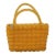 Vintage Handmade Orange Acrylic Beaded Handbag For Sale