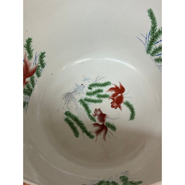 Asian Satsuma-Style Porcelain Jardiniere, Vintage For Sale - Image 3 of 12