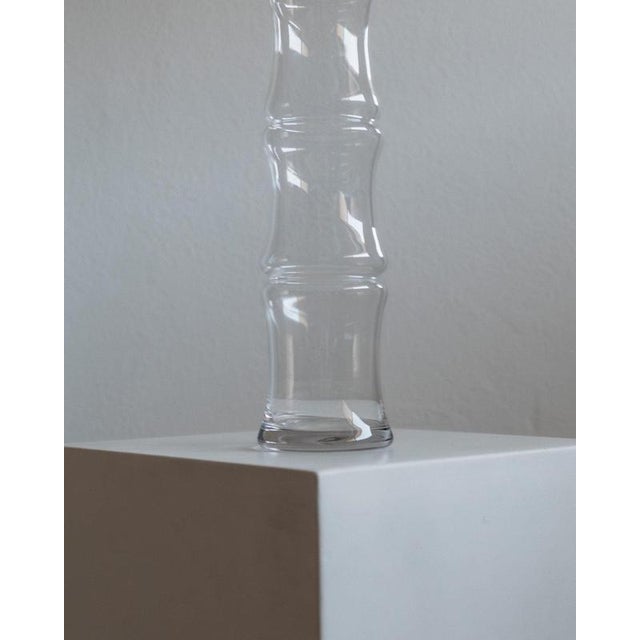 Vintage Italian Bamboo-Shaped Glass Vase, 1980s For Sale - Image 5 of 11