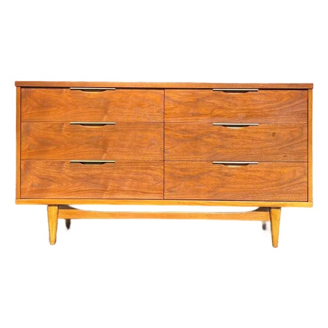 Fully-Refinished Mid Century Kent Coffey Tableau Sixer For Sale