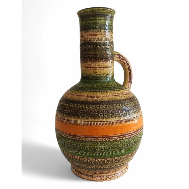 Large Italian Italian Ceramic Vase/Pitcher by Aldo Londi for Bitossi, 1960s For Sale - Image 6 of 15