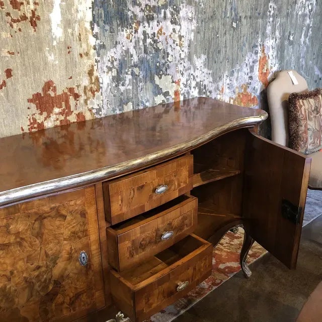1990s Italian Shaped Server With Two Doors and Three Drawers For Sale In Dallas - Image 6 of 13