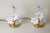 Metal Hollywood Regency Italian Murano Glass and Gold Plate Table Lamps, 1980s, Set of 2 For Sale - Image 7 of 12