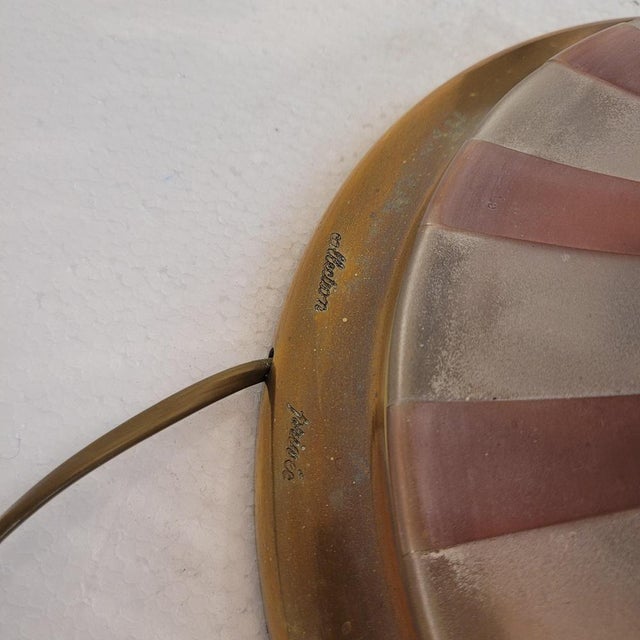 Art Nouveau Bent Glass and Acid Etching Table Lamp from Suberville, France, 1940s For Sale - Image 14 of 18