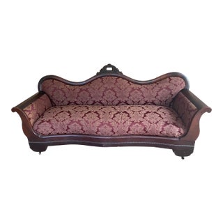 19th Century American Classical Empire Sofa For Sale