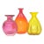 Vintage Brightly Colored Art Glass Vase Curation - Group of 3 For Sale