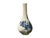 This delicate, miniature porcelain vase features a classic, elongated pear shape with a slender, upright neck. Rendered in...