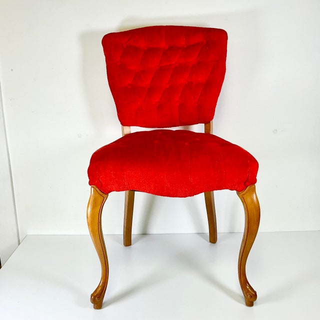 1960s 1960s Vintage French Provincial Hollywood Regency Boho Chic Boudoir Side Chair. For Sale - Image 5 of 13