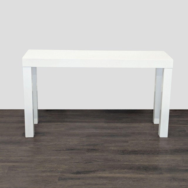 West Elm Parsons White Console For Sale In San Francisco - Image 6 of 9