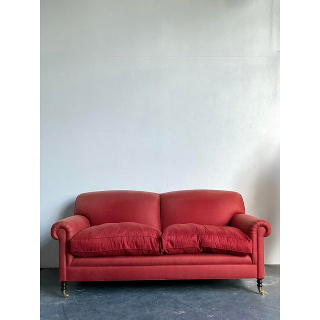 Vintage Boho George Smith Roll Arm Sofa For Sale In West Palm - Image 6 of 11