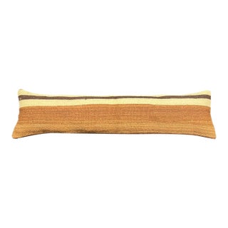 Turkish Hemp Pillow Cushion Natural Beige Brown Cushion Cover 12"x46" For Sale