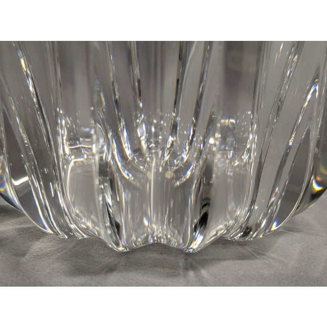 Glass Large Orrefors Crystal Fleur Bowl For Sale - Image 7 of 12