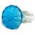 Vintage Murano Sapphire Blue Gold Flecks Flowers Control Bubbles Italian Art Glass Decorative Flower Vase For Sale In Orlando - Image 6 of 6
