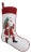 Jingle Santa Claus Embroidered Needlepoint Stocking For Sale