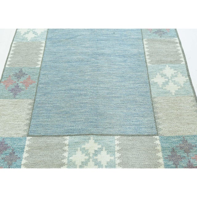 Mid 20th Century Doris Leslie Blau Swedish Flat Woven Rug by Bitte Ahlgren 'BA' For Sale - Image 5 of 9