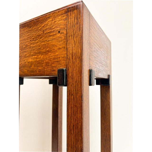 Art Deco Pedestal in Oak, 1920s For Sale - Image 14 of 17