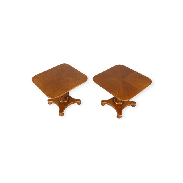 Pair of Vintage Henredon Neoclassical Column Pedestal Side Tables For Sale - Image 14 of 15