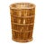 Country Style Rattan Waste Basket with Braided Woven Accents and Tapering Lines For Sale