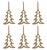 Modern Raw Aluminum Christmas Tree Ornaments, Gold, Set of 6 For Sale - Image 3 of 3