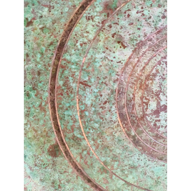 Early 20th Century 1920’s Art Deco Carl Sorensen Large Verdigris Green Bronze Charger, Signed For Sale - Image 5 of 12