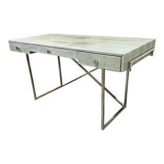 Hettler Tullmann for Cb2 Avalon Faux Shagreen Desk For Sale