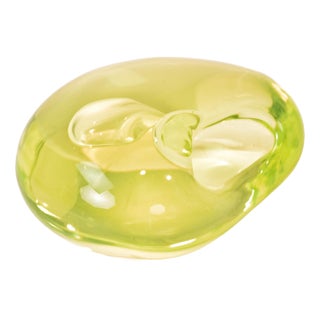Amorphous Object in Uranium Glass by Antonio Da Ros for Cenedese, Italy, 1960 For Sale