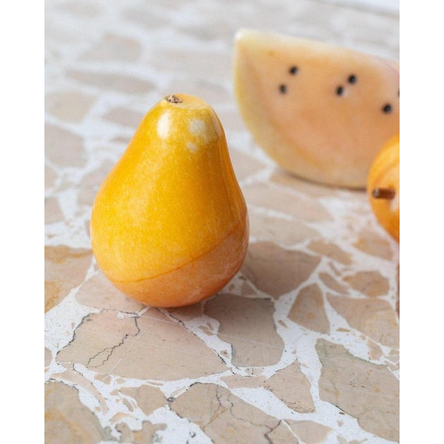 Vintage Yellow Alabaster Fruits, Italy, 1970s, Set of 5 For Sale - Image 5 of 11
