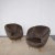 Brown Set of Armchairs attributed to Gio Ponti, 1950s For Sale - Image 8 of 8