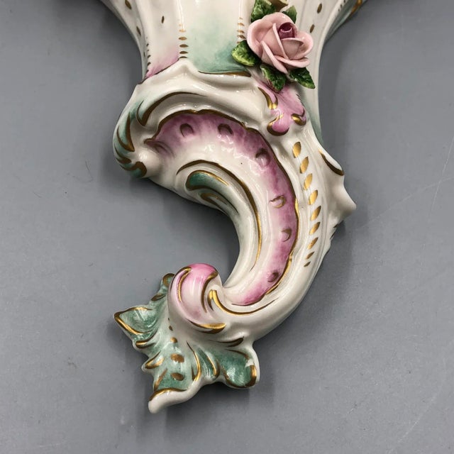 Rococo Hand-Painted Porcelain Wall Consoles from Kämmer, Dresden, Set of 3 For Sale - Image 11 of 18
