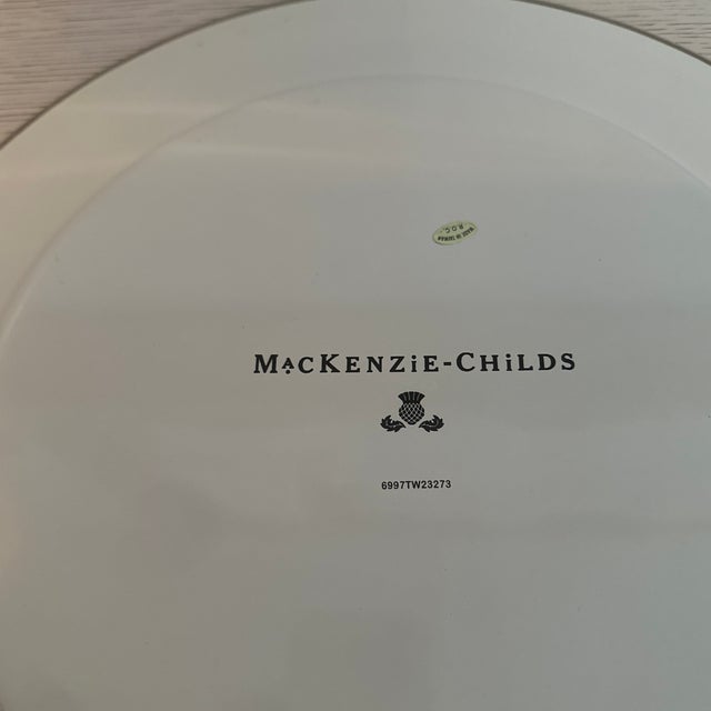 Mackenzie Childs Mackenzie Childs Sterling Check Cake Carrier For Sale - Image 4 of 10