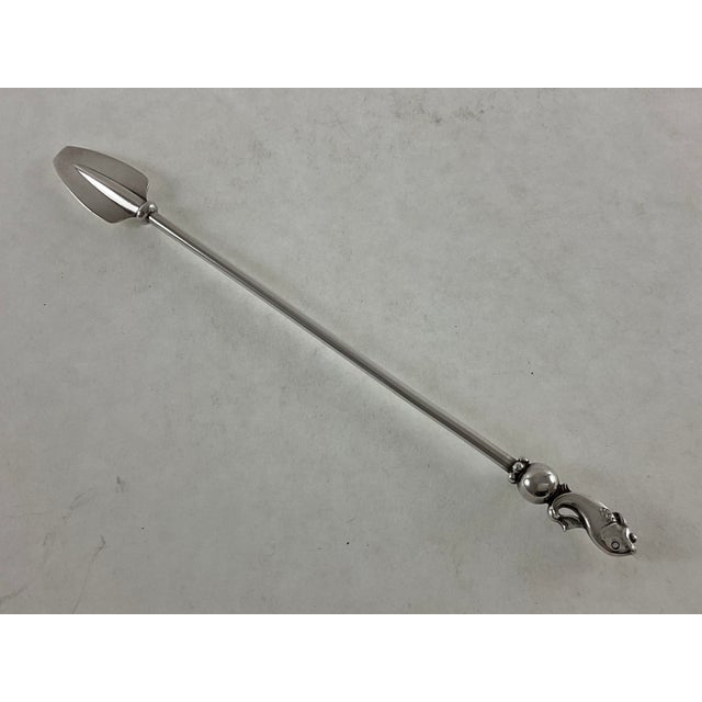 Silver 1960s Georg Jensen Sterling Silver Champagne Whisk For Sale - Image 8 of 12