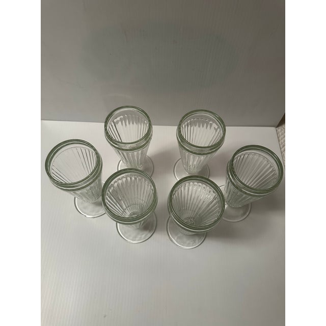 American Vintage Pedestal Soda Fountain/Parfait Glasses - 6 Pieces For Sale - Image 3 of 6