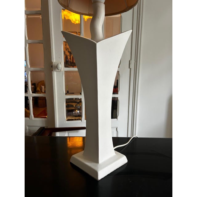 Sculptural lamp from the 1980s, designed by Pierre Casenove for Lunéville. Base: height 50cm, width 19cm, depth 15cm....